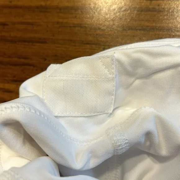 FlirTee Asymmetrical Pleated Golf Skirt White/Envy Green Stripes - Picture 9 of 16